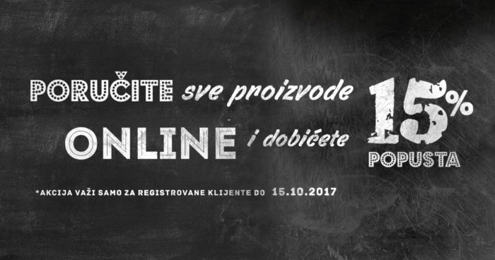 Poručite sve proizvode online i dobićete 15% popusta - enroll.rs