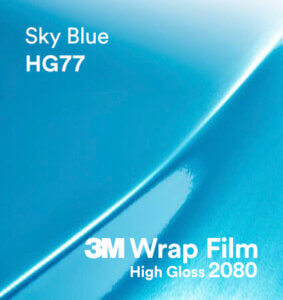 3M 2080 Wrap Film High Gloss serija HG77 Sky Blue